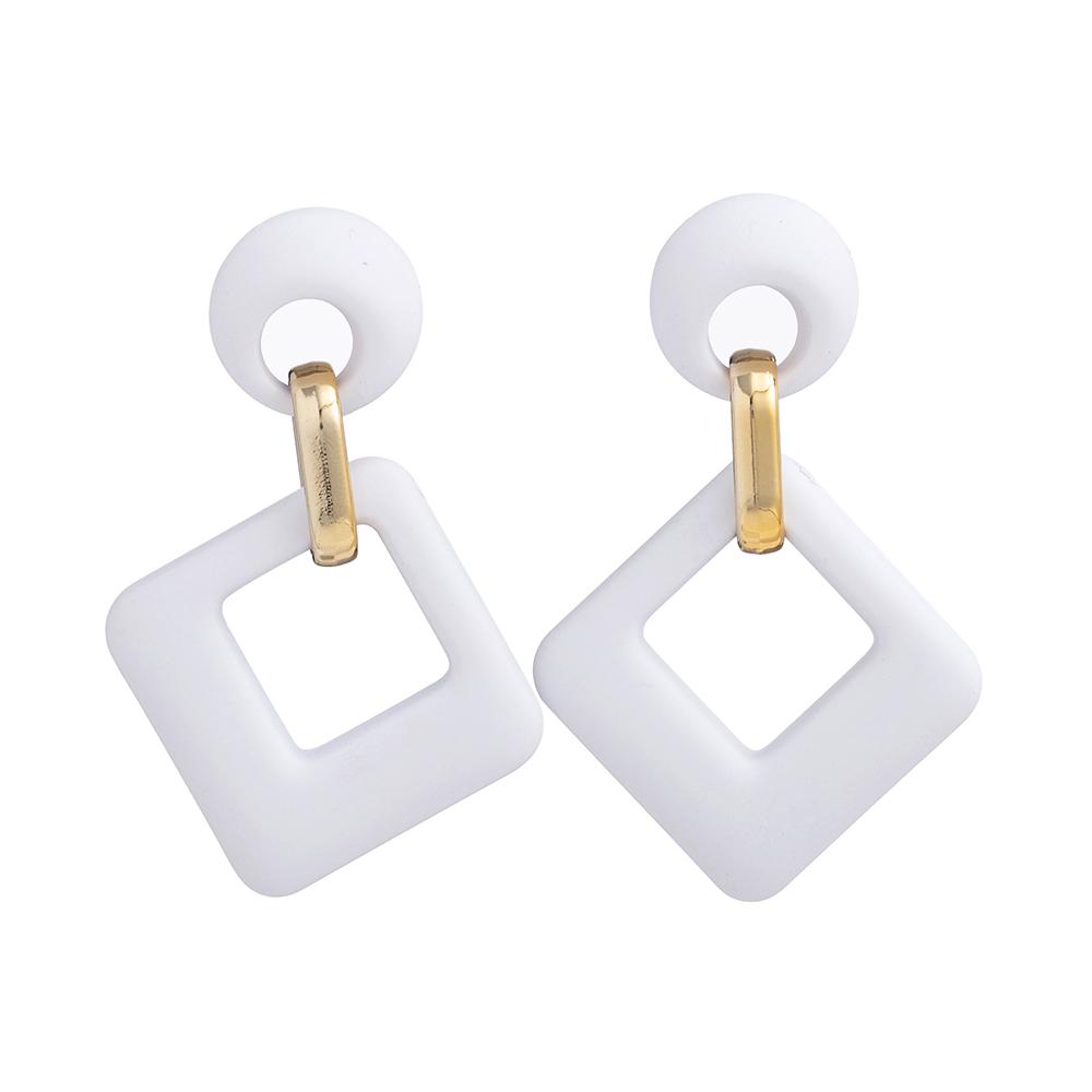 Pinkdudu 2024 Новые 12-цветные квадратные акриловые серьги-подвески, легкие роскошные многоцветные геометрические серьги для женщин, ювелирные изделия PD1488