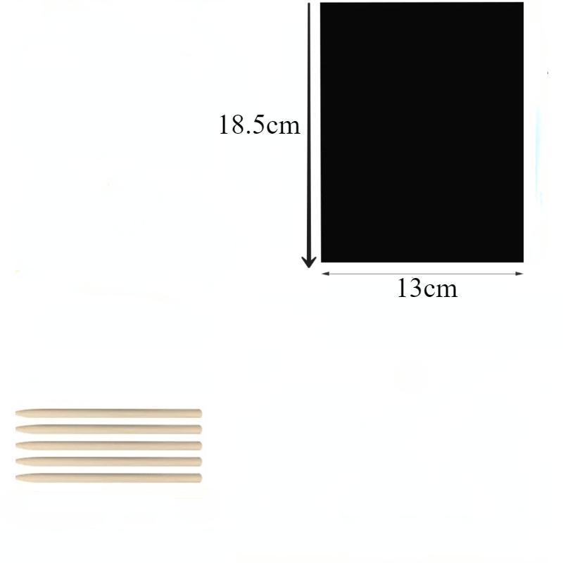 20/50 Pcs Rainbow Magic Scratch Off Paper Set for Kids Arts Scraping Painting Drawing Toys DIY Graffiti Book Montessori Educational Toys