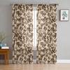 Sketch Vintage Coffee Beans Tulle Curtains For Living Room Sheer Curtain Bedroom Veil Organza Decorative Window Treatments