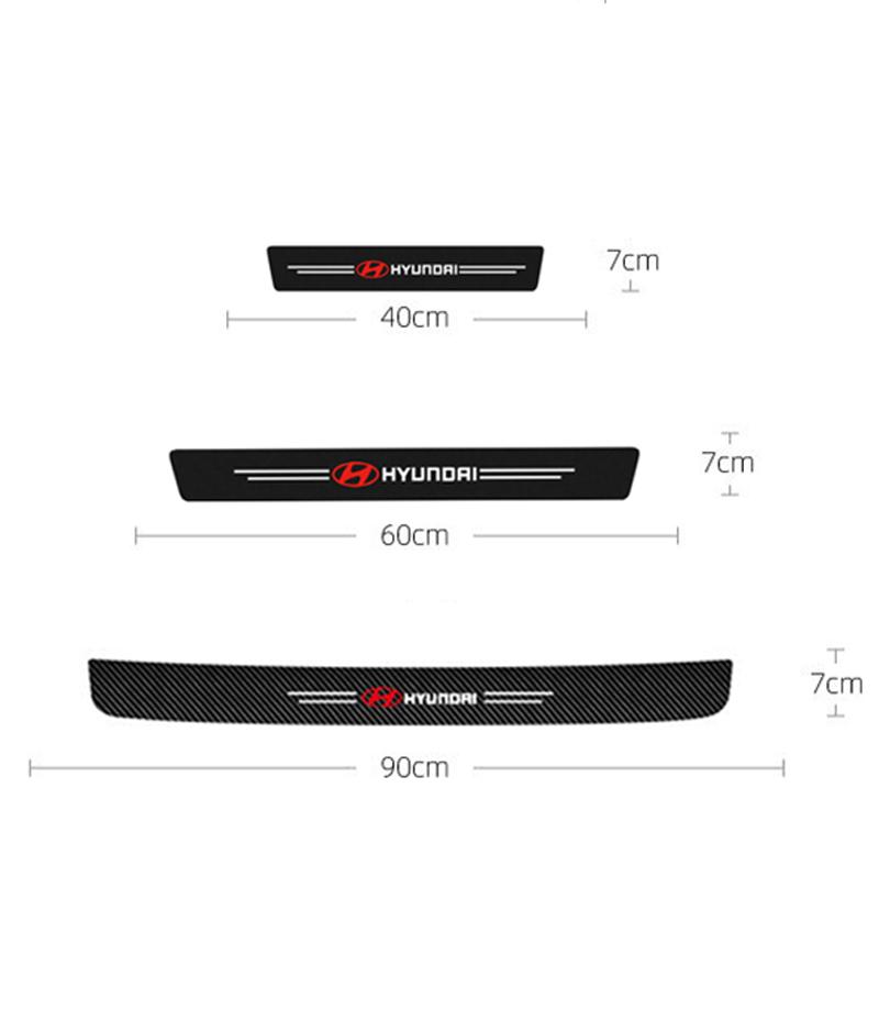 Car scratch resistant door sill protection strip For Hyundai Genesis N-LINE I10 I20 I30 I40 IX20 IX35 Kona Getz Veloster Tucson E4