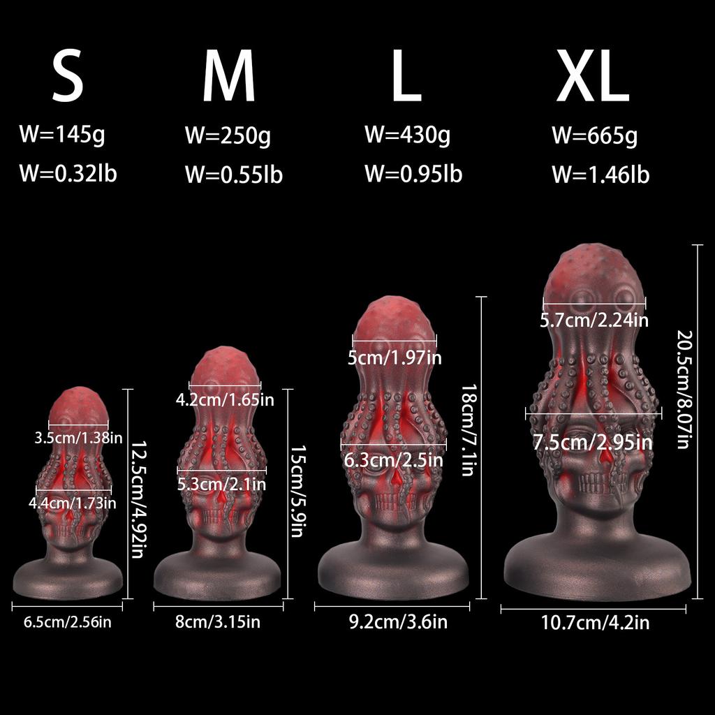 Популярный осьминог щупальце череп голова анальная пробка задний двор расширение массаж мастурбация устройство SM альтернативные формы дилдо