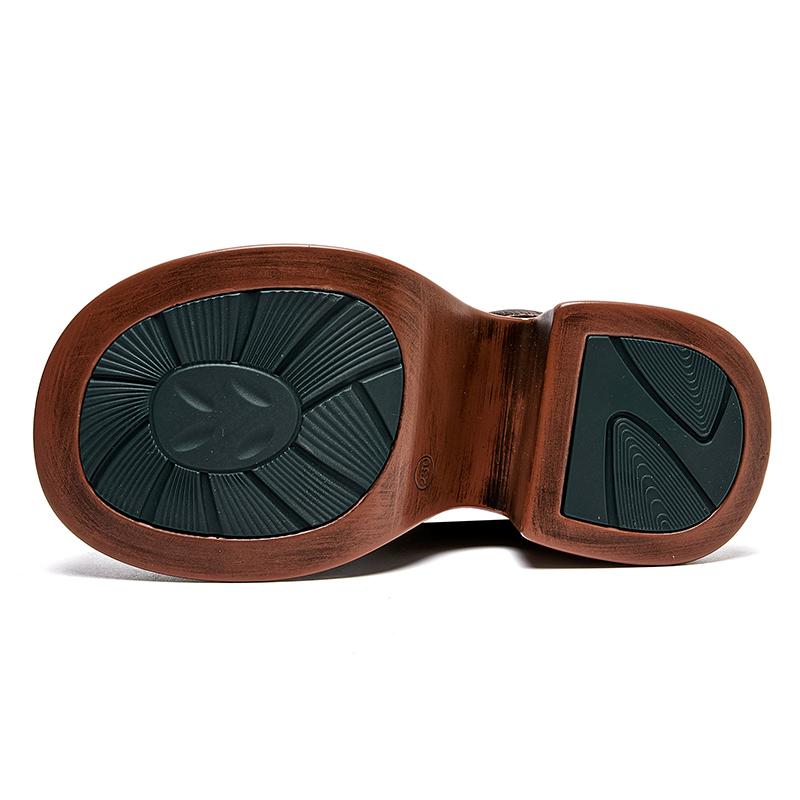 GKTINOO Женские мотоботы из натуральной кожи 2025 Новые на молнии с круглым носком Женская обувь Цветы Ручная работа Ретро Ботильоны на платформе