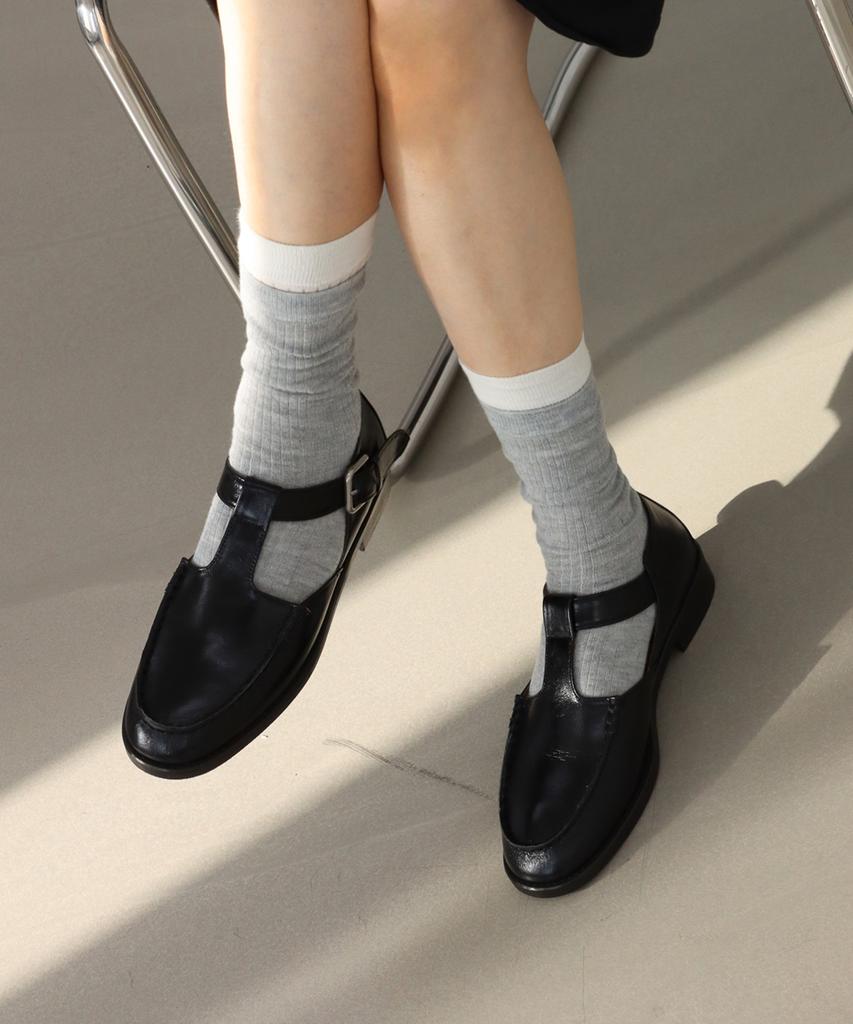 Molpin T Strap Loafer_25522_Black