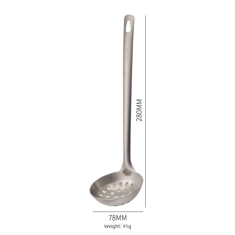 Pot Spoon, Skimmer Spoon, 304 Stainless Steel Spoon, Sandblasted, Thickened, Extended, with Hanging Hole, Household Soup Spoon, Commercial Soup Spoon