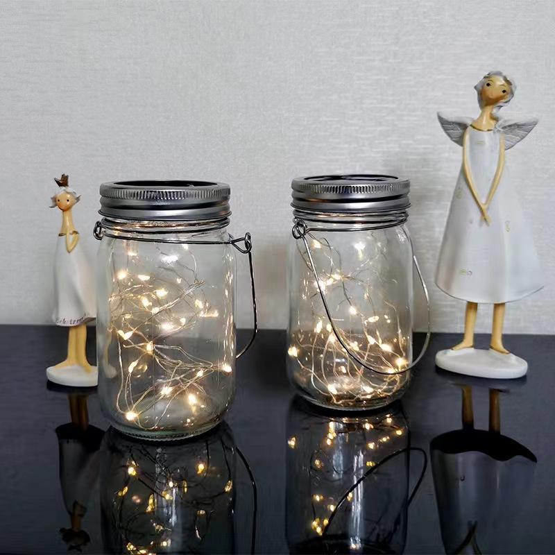 Solar Hanging Bottle Lights, Waterproof Outdoor LED Pendant Lamp, Romantic Ambience Light for Garden, Fence, Patio, Camping Courtyard Decoration