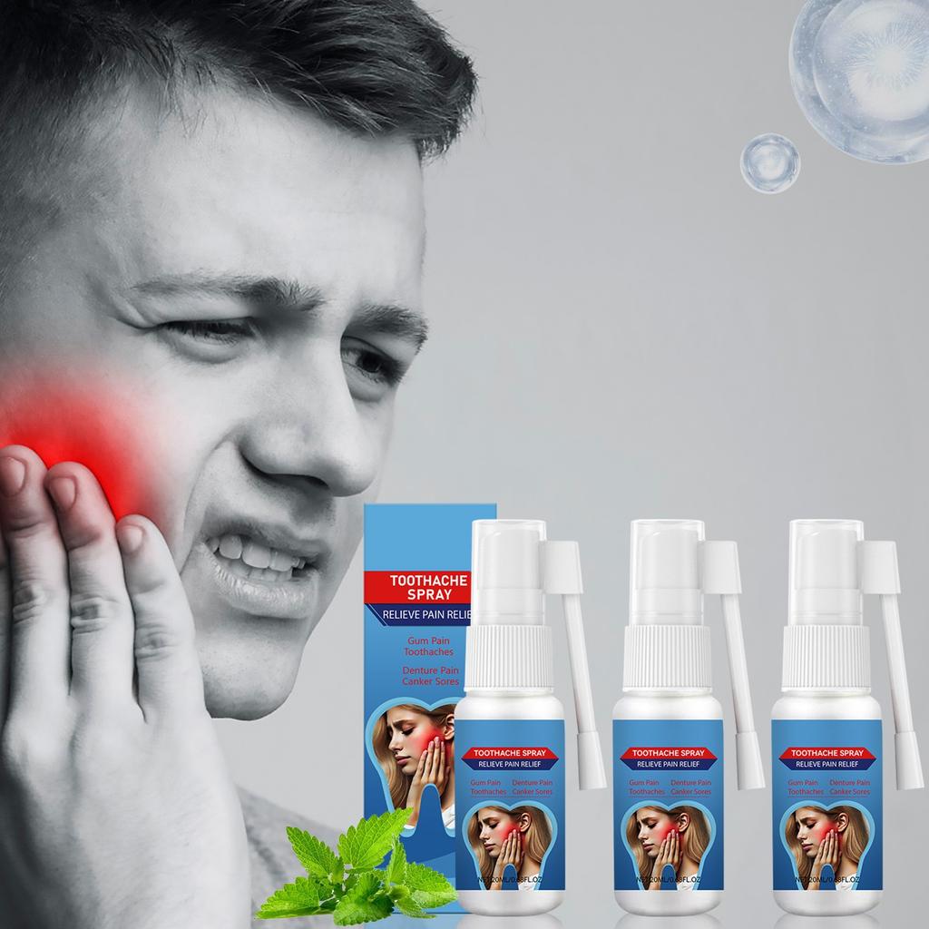 Спрей для ухода за полостью рта, обезболивающий спрей, средство от язв, эффективная профилактика зубной боли, 20 мл