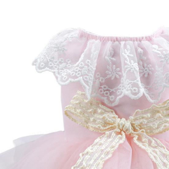 Шикарное платье для собак со шнуровкой и бантом, на ощупь, щенок, котенок, принцесса, свадебные аксессуары