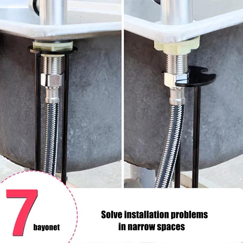 2 шт. Многофункциональный гаечный ключ для ремонта раковины из углеродистой стали, инструмент для установки смесителя раковины для ванной комнаты, кухни