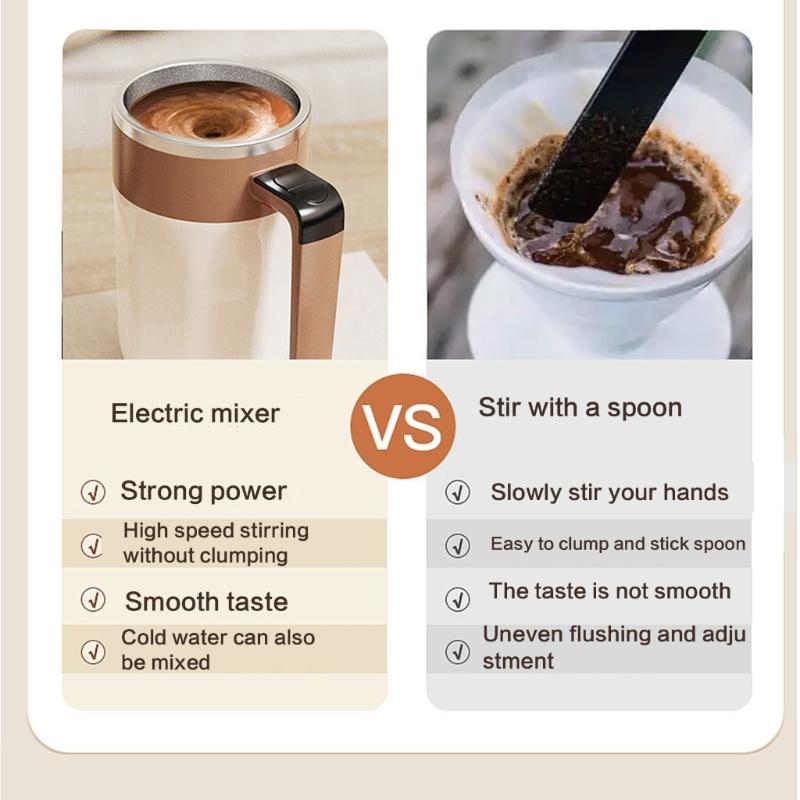 USB Перезаряжаемая Кружка для Смешивания Кофе Автоматическая Кружка для Перемешивания с Цифровым Дисплеем Температуры для Офисного и Домашнего Использования