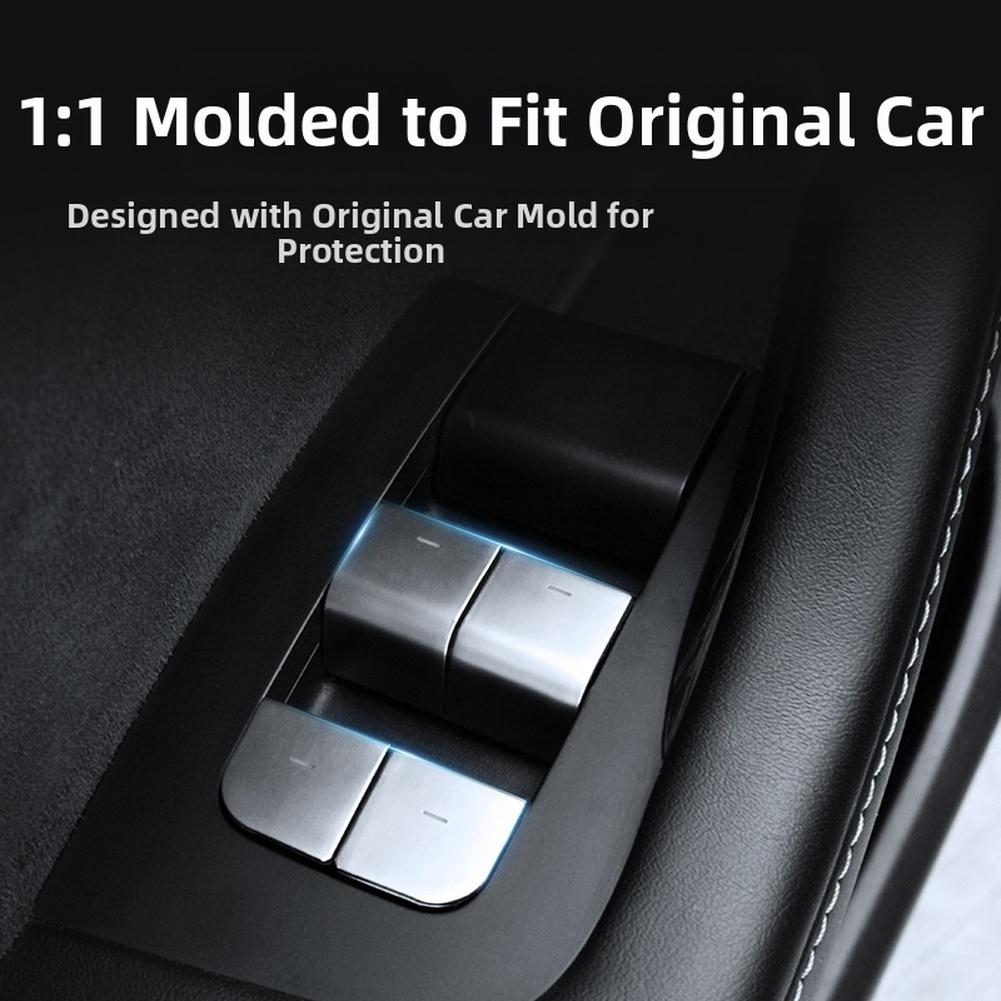 Для Tesla Model 3 Для Tesla Model Y 2026 Отделка кнопки стеклоподъемника Накладка на кнопку переключателя стеклоподъемника Аксессуары