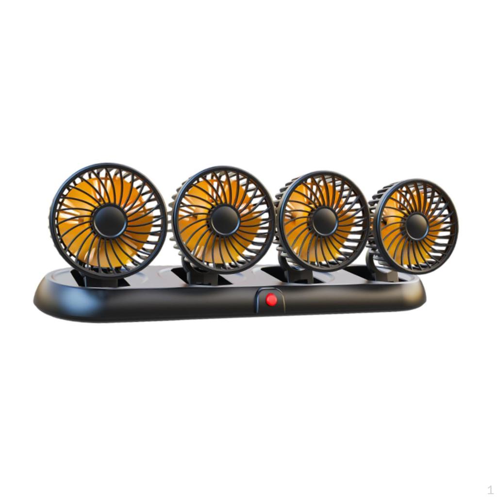 Car Cooling Air Fan Foldable for Truck SUV Silent Easy Installation 3 Speed