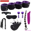 Секс-инструменты для БДСМ-связывания для взрослых S&;M Фетиш-игры Набор Вибратор Наручники Лодыжка Кровать Наборы игрушек для