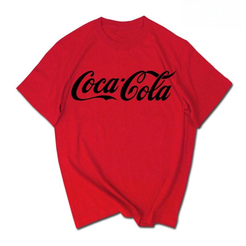 2026Summer New Trendy Brand INS Pepsi Cola Joint Tshirt Sprite CocaCola Unisexs and Unisexs Loose Cotton Couples Short Sleeves