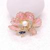 Chinese Style Enamel Peony Flower Brooches For Women Clothing Coat Party Accessries Gifts