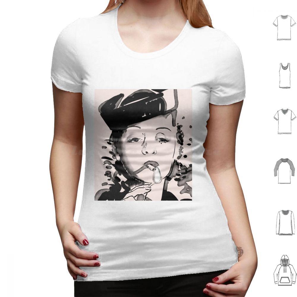Bette Davis Smoking T Shirt Cotton Men Women DIY Print Flame Firestarter Bette Davis Movie Cinema Actress Portrait Famale Hat