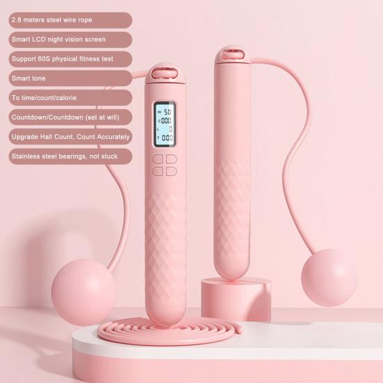 Скакалка с противовесом, стальной трос, регулируемая нескользящая ручка, скакалка для фитнеса, не спутывающаяся