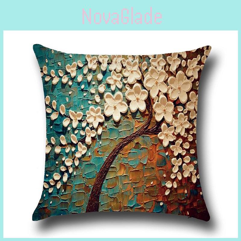 Modern 3d Flower Throw Pillowcase For Living Room Couch Bedside Home Accessory