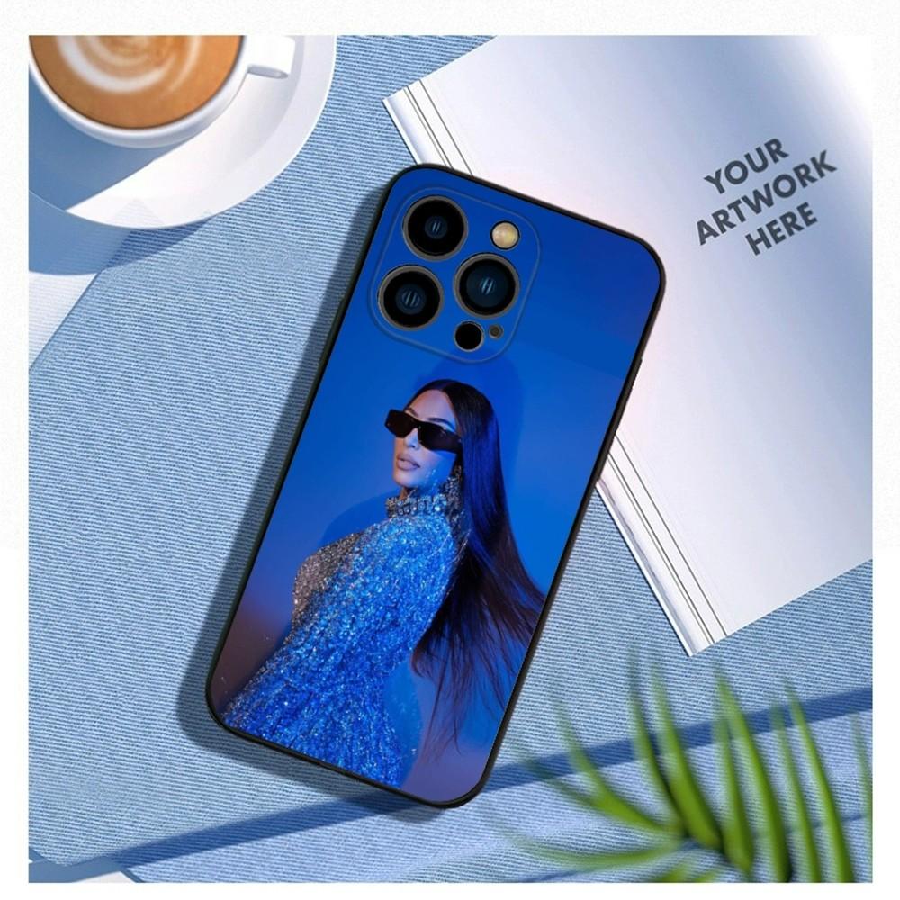 K-Kim K-KardashianS Funny Phone Case For iPhone15,14,13,12 Mini 11 Pro XR,X,XS,MAX 7,8 Plus Silicone Cover Soft Black