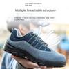 Labor Insurance Shoes Anti-smashing, Anti-piercing, Breathable and Lightweight Safety Shoelaces Steel Plate Work Shoes