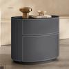 Modern Oval Bedside Table Home Furniture Solid Wood Storage Cabinet Designer Night Stand Minimalist Nightstands for Bedroom