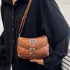Trendy Soft Leather Single Crossbody Bag Multi-pocket High-end Shoulder Bag Multi-compartment Women's Handbag Four-season