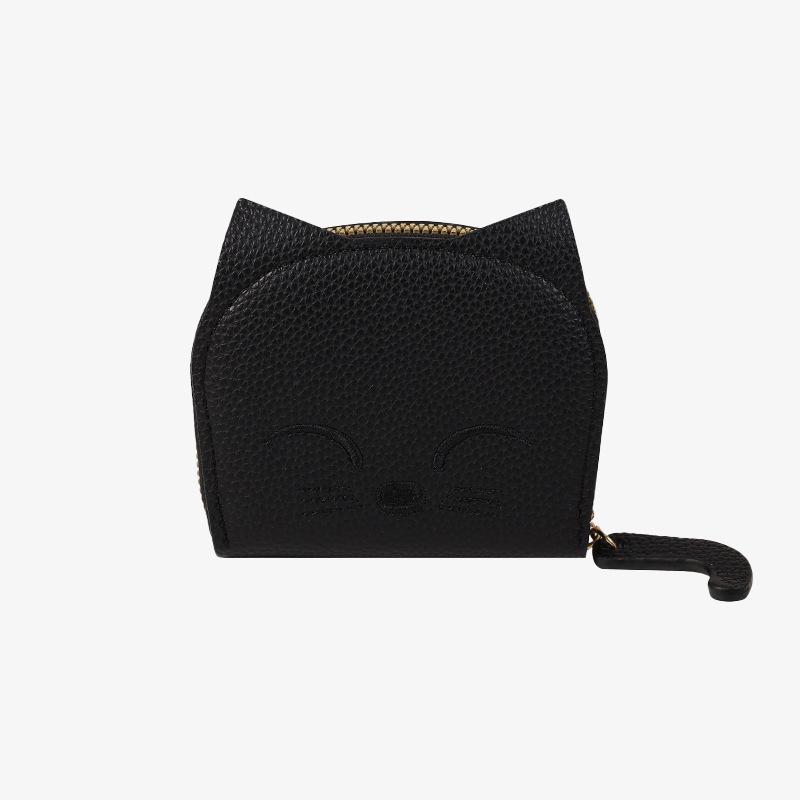 Кошелек для монет с корейским мультяшным принтом: Милый кошелек из искусственной кожи с отделениями для карт и держателем для удостоверения личности