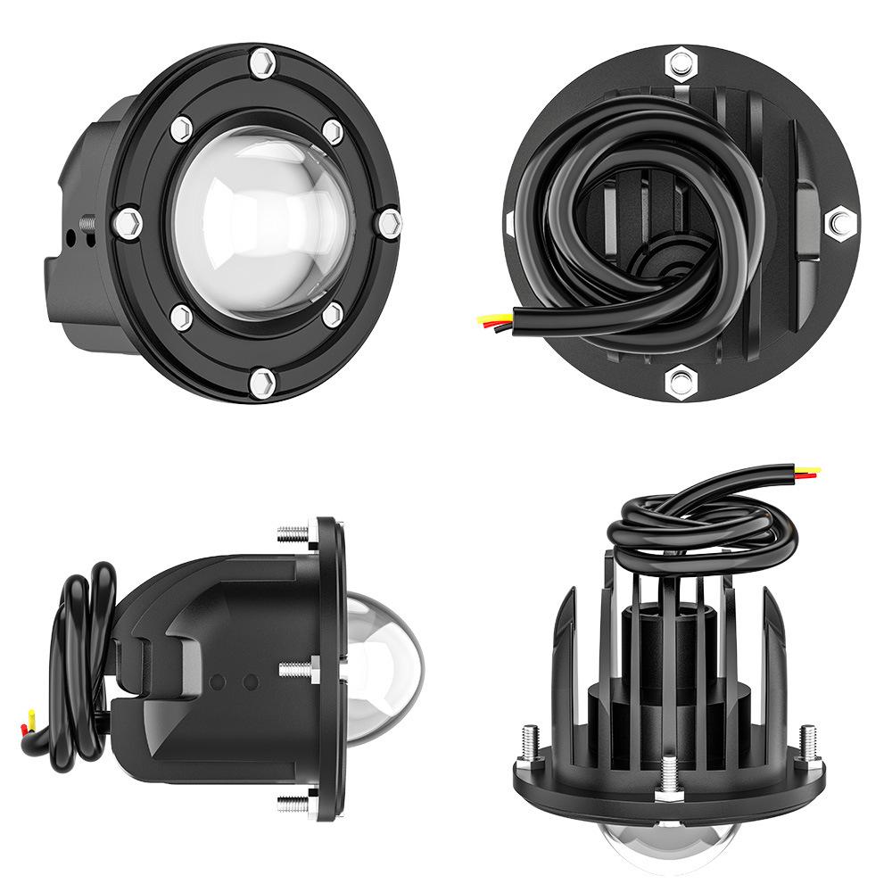 2x Flush Mount LED Work Light Pods 3" Round Driving Spot Fog Lights White/Yellow