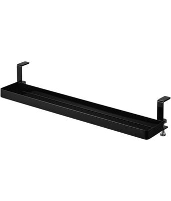 Горизонтальная полка для специй Yamazaki Jitsugyo Range Hood, черная, Ш38 x Г9 x В6,2 см (Регулировочные винты в комплект не входят.) Подставка для приправ Tower Просто прикрепите ее к