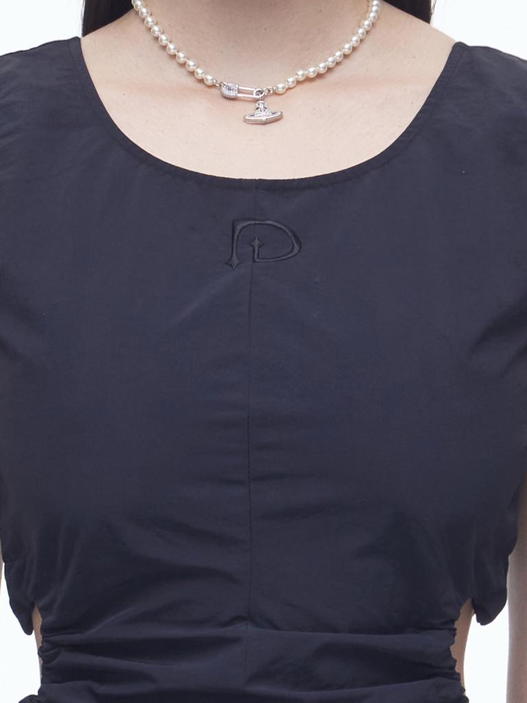 Dilettantism Nylon Heart String Dress (Bk)
