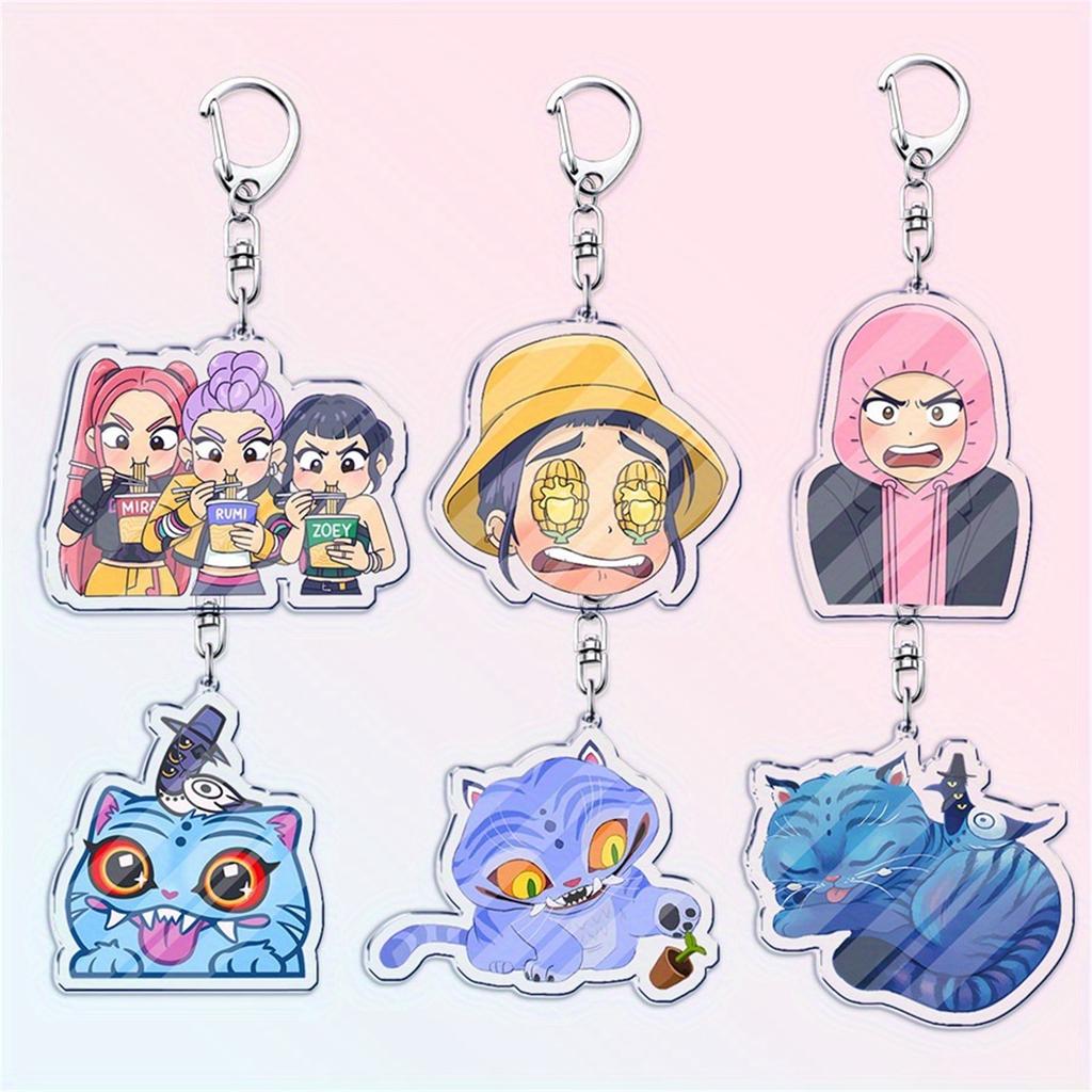 K-POP Group Exquisite Anime Character Acrylic Plate Keychain Pendant