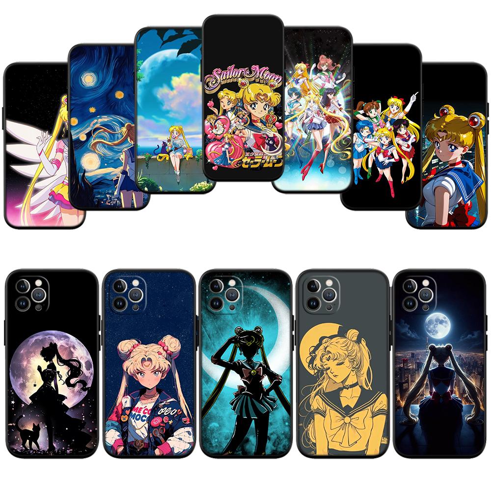 S-Sailors-wallpaper M-Moon Phone Case for Motorola Moto Edge 60 60s 70 G86 G56 G54 E14 G04S G45 G54 G64 Pro Power Neo Fusion