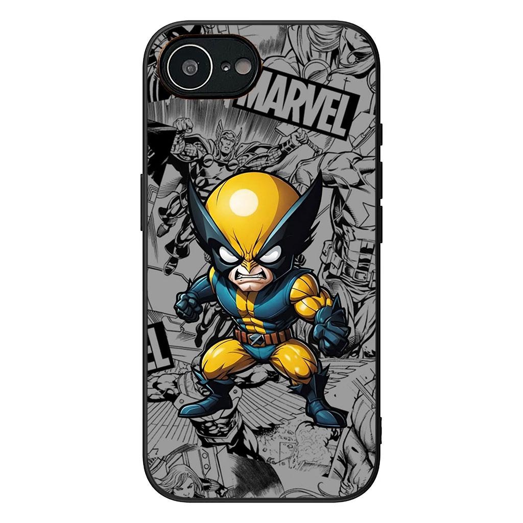 Чехол для телефона Wolverine Marvel Deadpool для Apple iPhone 16 15 14 11 Pro Max 7 8 Plus SE2 SE3 SE 2022 2020