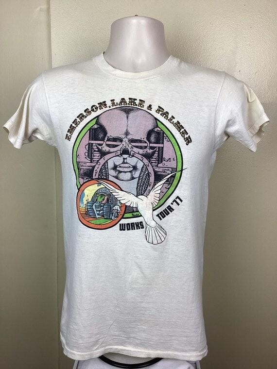 Emerson Lake & Palmer Concert Beige/ White BT727 Unisex T-Shirt