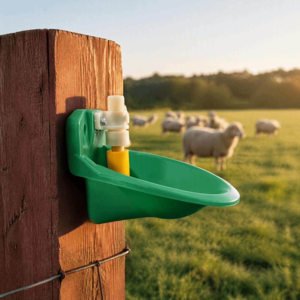 Float Control Sheep Water Bowl Green Water Trough Auto Drinker Animal Bowl Sheep Farm