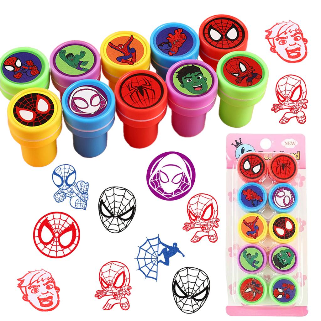 10/20/30pcs Spiderman Seal Stamps Party Favors Birthday Gifts for Kids Goody Bag Fillers Classroom Rewards Prizes boys Gifts