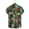 Мужская модная рубашка с короткими рукавами в стиле ретро с принтом Мужская рубашка с гавайским принтом