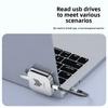 Магнитный кард-ридер SD TF CF USB-A 4-в-1 Хаб для передачи фото с телефона Компактный портативный для iPhone Android Камеры