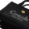Coach Cargo 20 Логотип Золотая Фурнитура Кожаная Сумка-Тоут Женская тоут Черная CAO26-B4BK