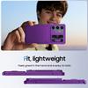RFID Blocking Wallet Case with 4-Card Holder Sliding Camera Cover and Kickstand for Samsung Galaxy A35-Purple