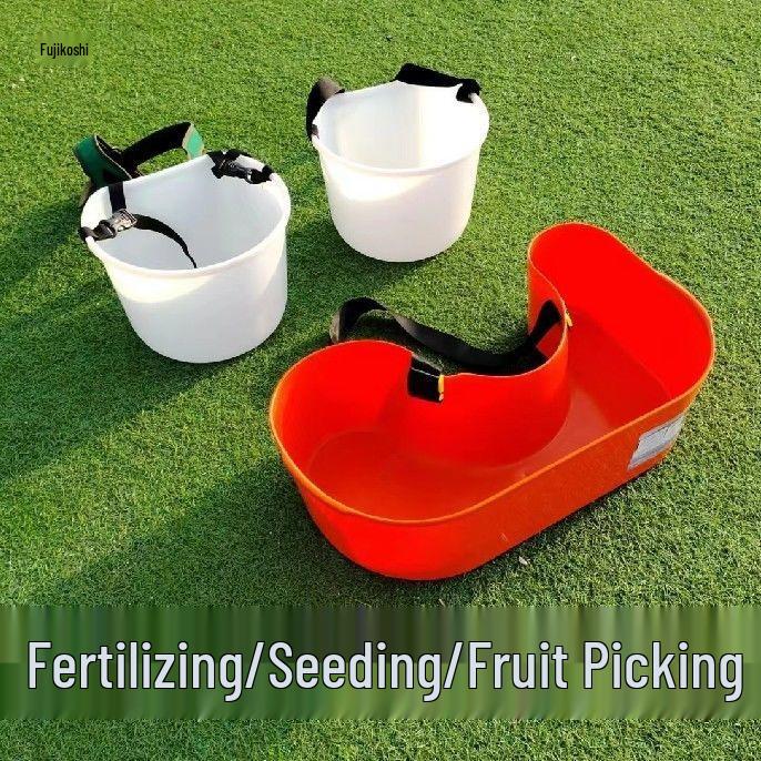 Multi-Purpose Shoulder-Back Bucket for Fruit Picking, Fertilizing, Seeding, and Feeding