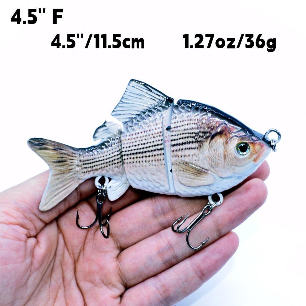 4,5-дюймовые рыболовные приманки, тонущая приманка для плавания, скользящая приманка, приманка для окуня, мускусная приманка, реалистичный крючок для рыбы-солнечника