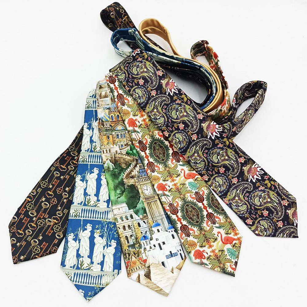 Британская цифровая печать ретро галстук, полиэстер ручной работы цветок мужской костюм аксессуары 8 см