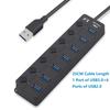 USB-концентратор 4/7 портов USB3.0 Разветвитель с выключателем Питания Внешний USB 2.0 Удлинитель Адаптер Станция Передачи Данных Док-станция