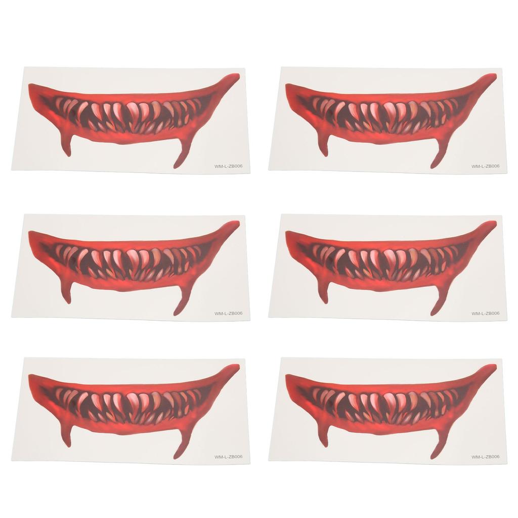 Ужасная татуировка на ртом, сделай сам, большой рот, розыгрыш на Хэллоуин, макияж, временная татуировка для косплей-вечеринки 