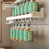 White Kitchen Seasoning Shelf No Punching Multifunctional Products Household Daquan Wall Hook Storage Knife Holder