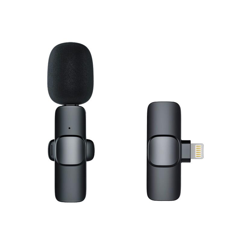 Mini Lavalier Microphone - Wireless Bluetooth Cell Phone Lapel Microphone for TikTok & YouTube Wireless Microphone Black