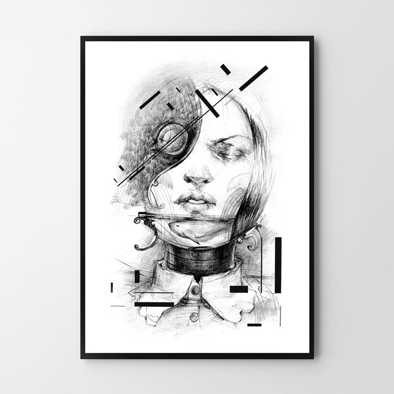 Plakat portret szkic