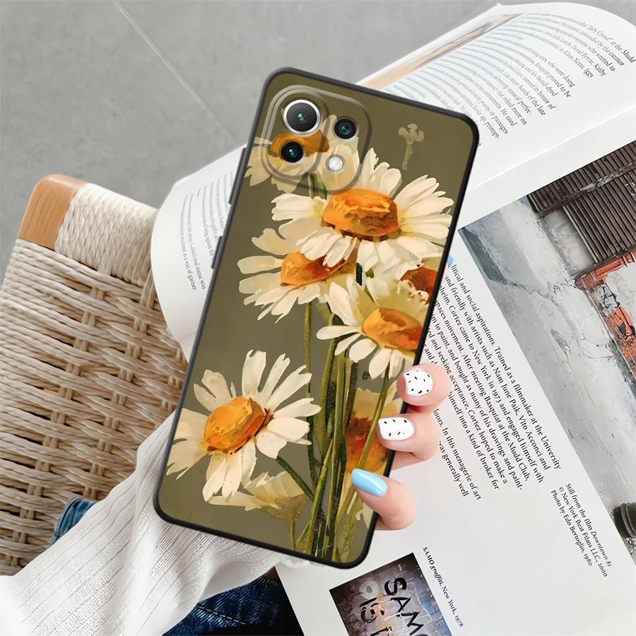 Масляная живопись Цветочный чехол для Xiaomi Mi 11 10T 11T 12 12X 12T Pro 13 Lite 14 Funda Чехол для телефона
