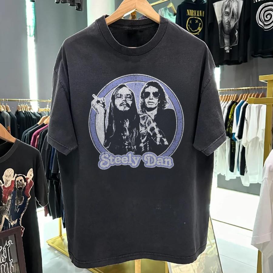 80#039S STEELY DAN Band Classic Black Short Sleeve Unisex Shirt Reprint KH15308 Unisex T-Shirt