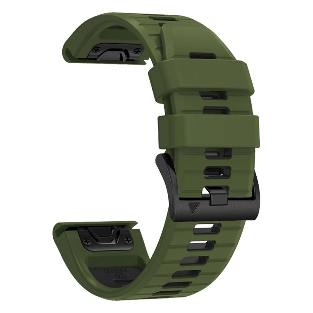 Силиконовый ремешок 26 мм 22 мм для Garmin Fenix 8 E 7 7X Pro 5 5X Plus 6 6X Pro Epix Gen 2 Tactix 8 7/Enduro 3 Браслет QuickFit